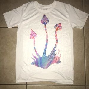 Handprinted XS/L TieDye Mycelium Mushroom TShirt